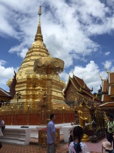 This is a very popular mountain-top Buddhist Temple outside Chiang Mai